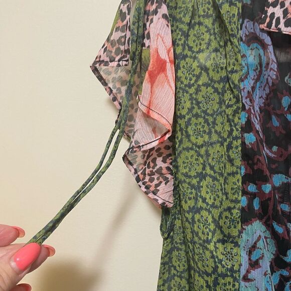 New with tag Free People NWT Size XS Toni Printed Mini/ Tunic mini dress - Picture 9 of 11